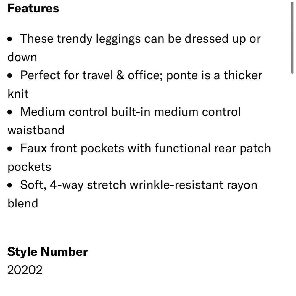 Spanx the perfect black ponte pant sz L ankle thick leggings sculpting slimming